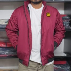 মাইক্রো মেরুন জ্যাকেট